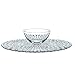 Nachtmann Bossa Nova Collection Crystal Chip & Dip/Cake Plate, Use as a Cake Stand, or Serving Platter with Attached Bowl, Glass, Round, 13-Inch, Dishwasher Safe