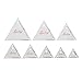 Sew Easy Mini Template – 8 Triangle Set Quilting & Patchwork Shapes for Applique Sewing, Transparent Acrylic Non-Slip, 0.75 – 3”