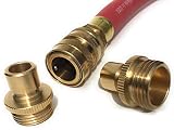 Yard Maxx Industrial Grade Solid Brass Quick Connect & Release Kit -Switch Hose Accessories with Ease, No Tools Required, Fits 3/4" Garden Hoses, Fittings Best for: Nozzles, Sprinklers, Hose Coupling