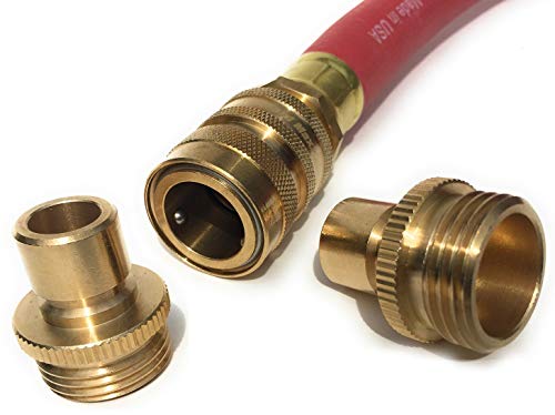 Yard Maxx Industrial Grade Solid Brass Quick Connect & Release Kit -Switch Hose Accessories with Ease, No Tools Required, Fits 3/4" Garden Hoses, Fittings Best for: Nozzles, Sprinklers, Hose Coupling