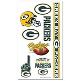 Green Bay Packers NFL Temporary Tattoos (10 Tattoos)