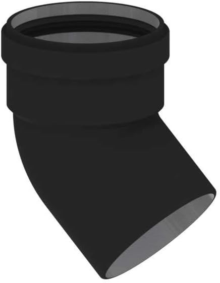 80 mm flue 45 Degree Elbow Black Stovepipe Exhaust Pipes Chimney