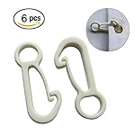 Huouo 6 Pcs 1.7 Inches Flag Pole Snap Clip Hooks Plastic to Attach Flag to Flagpole with Rope