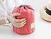 HOYOFO Makeup Bags Travel Drawstring Bags Cosmetics Barrel Bag Quick Packing Storage, Blue