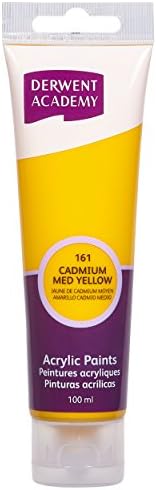 Derwent Academy Acrylic Paints Cardmium Medium Yellow Large 100ml
