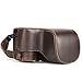 MegaGear Sony Alpha A6500 (up to 16-70mm Lens) Ever Ready Leather Camera Case and Strap, with Battery Access - Dark Brown - MG1015