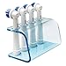 Seemii Electric Toothbrush Head Holder Head Stand Holds 1, 2, 3 or 4 Electric Toothbrush Heads, Clear Blue Acrylic 4 Head Holder, Fits Oral-B Heads (Does not fit iO Heads)