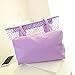 Lady Clear Large Multi-Color Jelly Plastic Work Tote Shoulder Handbag Purple