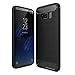 Galaxy S8 Plus Case (2017) by GAVIMAX with Shock Absorption and Carbon Fiber Design, Full-Body Flexible Inner Protection, Rubber Soft Skin, Metal Texture, Slim TPU Armor (Black)