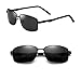 Polarized Sunglasses for Men Driving Fishing Mens Sunglasses Rectangular Metal Frame 100% UV Protection