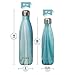 MIRA 17 Oz Stainless Steel Vacuum Insulated Water Bottle - Double Walled Cola Shape Thermos - 24 Hours Cold, 12 Hours Hot - Reusable Metal Water Bottle - Leak-Proof Sports Flask - Teal Granite