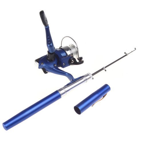 UPC 785499997689, E-most Mini Aluminum Saltwater Fishing Tackle Pocket Pen Fishing Rod Pole + Reel