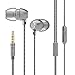 Uiisii HM7 Wired Headset Earphones Headphones with Microphone Mic & Remote Control for iPhone 6/6s/6 Plus/6s Plus/ SE/5s, Galaxy S7 Edge, Android Smartphone MP3 Players (Grey)