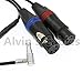 Two XLR 3 pin female to 5 pin male lemo Audio Input Cable for Arri Alexa Mini
