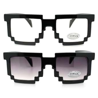 Pixel Clear Lens Glasses and Pixel Sunglasses - Two for