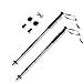 Bagail Trekking Poles Anti Shock Adjustable Hiking Walking All-Around Trail Poles with EVA Foam Handle - 1 Pair(Black)