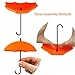 UYIKOO 6 PCS Colorful Umbrella Wall Rack Wall Key Holder Key Organizer for Keys, Jewelry and Other Small Items