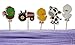 Bilipala Farm Zoo Animal Cake Cupcake Appetizer Decorations Toppers Picks, 24 Counting