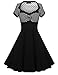 ACEVOG Women's Short Sleeve Polka Dots Cotton Vintage Tea Dress (Multi-Colored)