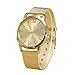 Canserin Women Ladies Gold Stainless Steel Mesh Band Wrist Watch