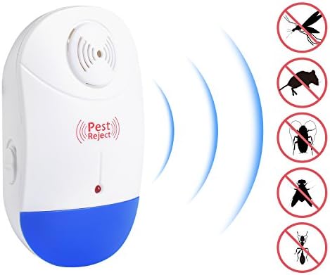 Pest Control Ultrasonic Repellent, Pack of 4 Ultrasonic Pest Repeller with Night Light - Electronic Plug In Mouse Repellent for Insect, Rats, Roaches, Spiders, Mosquitoes, Bugs ,Ant, Fleas