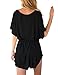 Grapent Women's Casual Batwing Sleeves Soft Cotton Shift T Shirt Dress Loose Fit