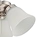 Westinghouse Lighting 7784900 Three LED Cluster Ceiling Fan Light Kit, Brushed Nickel Finish with Frosted Ribbed Glass, White