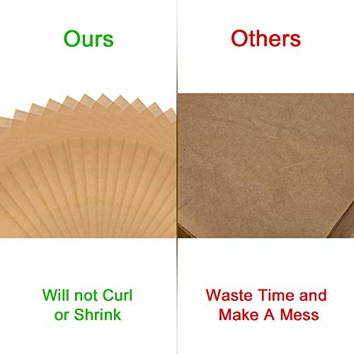 12" x 16" (100 PCS) Parchment Paper Baking Sheets,Non-Stick Precut Baking Parchment for Baking Grilling Air Fryer Steaming Bread Cup Cake Cookie and More (Unbleached)