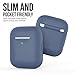 KeyBudz AirPods Case [Front LED Visible] Protective Silicone Cover and Skin Compatible with Apple AirPod Case 2 & 1 (Cobalt Blue)