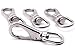 AOWISH 4-Pack Stainless Steel Swivel Eye Snap Hook M5(1#) Scuba Diving Clips 3-1/2 inch Flagpole Clips Boat Marine Spring Buckles for Bird Feeders, Pet Chains, Dog Tie-Out Cable, Keychains and More