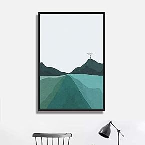 Framed Canvas Wall Art for Living Room, Bedroom Minimalistic Landscape XVII Canvas Prints for Home Decoration Ready to Hang - 16x24 inches
