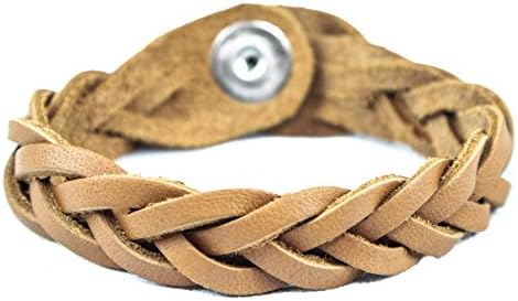 Genuine Leather Essential Oil Diffuser Bracelet (Extra Large, Tan)