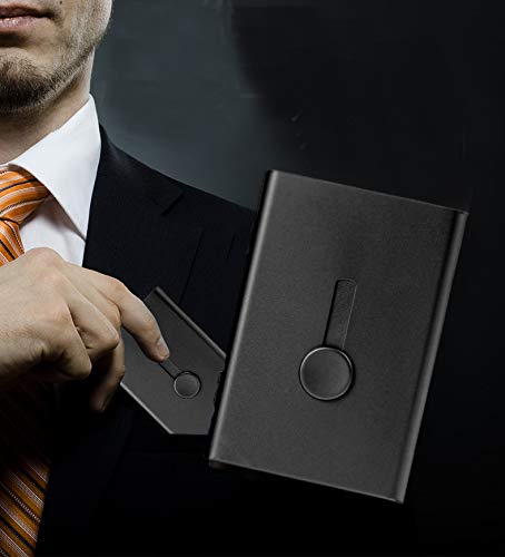 Business Card Holder,Thumb-Drive Business Card Wallet Case for Men and Women