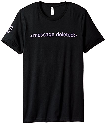 Message deleted men s tee (large, vintage black)