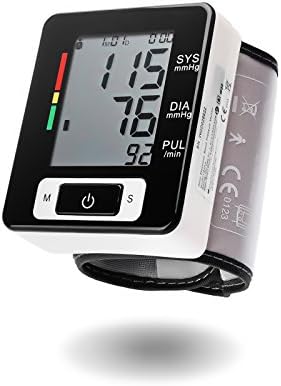 Wrist Blood Pressure Monitor Pulse Meter Measure FDA Approved Large Screen Display Wrist Cuff,Portable Away or Home Use