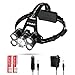 Waterproof 12000 Lumen 5 Led Headlamp XML T6+4Q5 Head Lamp Powerful Led Headlight,18650 Rechargeable Batteries, Car Charger, Wall Charger and USB Cable