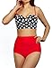High Waisted Two Piece Swimsuits for Women Push Up Bathing Suits Bikini Polka Dot