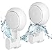 Marchpower Shower Hooks for Inside Shower Reusable Waterproof Utility Suction Cups Hooks - 2 Pack Heavy Duty Vacuum Hook Home Kitchen Bathroom Wall Holder Hanger for Towel Loofah Cloth Key & Ceiling