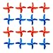 EUDAX 4 Sets 4-blade FPV Propeller Red / Blue CW CCW Props for Tiny Whoop Inductrix H36 E010 RC Micro Quadcopter