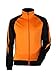 Men's Outdoor Two Piece Jacket Pants Track Suit Sport Sweat Suit Set Orange/Black Medium