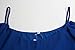 Women Hollow Out Casual Shirt Short Sleeve Off Shoulder Tunic Tops Royal Blue Medium