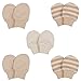 Niteo Certified Organic Cotton Baby Mittens 5 Pack: Size 0-6 Months