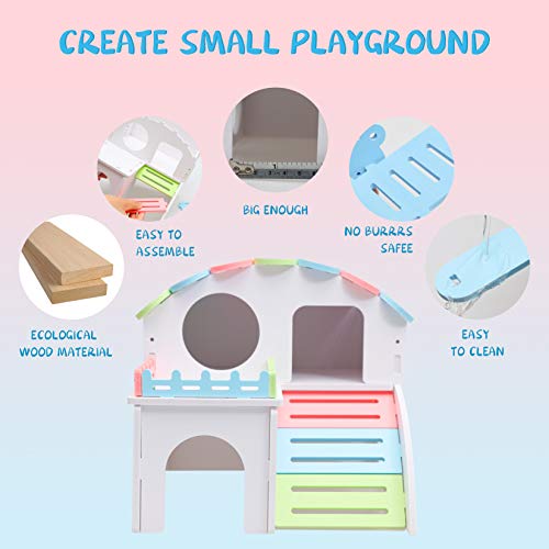 Syrian Hamster Toys Set, Improved Version 8.7 IN Large DIY Syrian