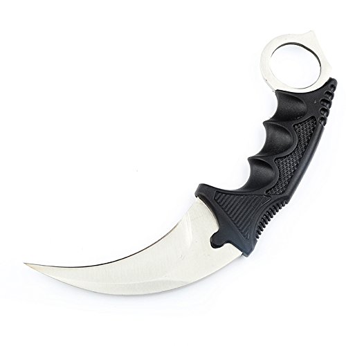 Stainless steel tactical karambit hawkbill knife with s…