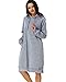 Kidsform Women's Hoodie Long Tunic Dress Solid Pullover Loose Sweater Hoodie Sweatshirt Long Tops