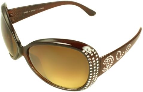 MLC EYEWEAR ® SF6903-BNAM Butterfly Stunning Fashion Sunglasses Brown Frame Amber Lenses for Women