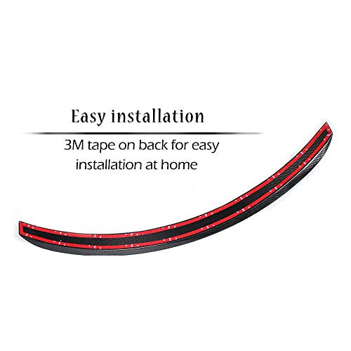 LMZX Model 3 Spoiler Carbon Fiber Rear Trunk Spoiler Lip Tail Wing Spoiler for Tesla Model 3 2017 2018 2019 Accessories (Glossy)