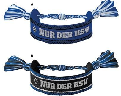 HSV Hamburger SV Knitted Bracelet Set of 2, Polyester