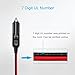 Chanzon 12V/24V Car Cigarette Lighter Extension Cord - 12Ft UL 16AWG Cable with 15A Fuse - Heavy Duty Auto DC Power Plug Connector for Tire Inflators, Cleaners & Adapter - Male to Female Socket