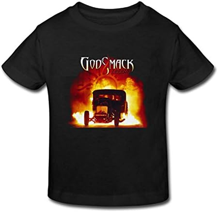FLangeer Kids T-Shirt Heavyweight Cotton Comfort Short Sleeve Godsmack 1000hp for Girls & Boys